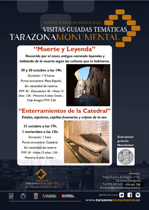 Visitas guiadas temáticas en Tarazona ‘Puente de Todos los Santos’