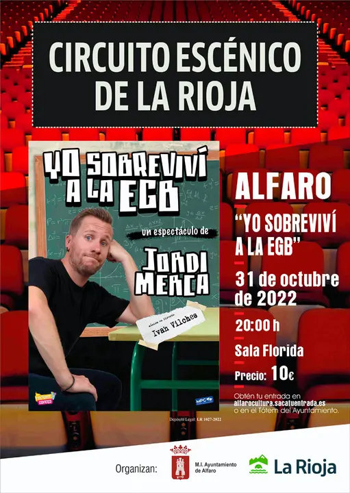 Espect&aacute;culo en Alfaro &lsquo;Yo sobreviv&iacute; a la EGB&rsquo; con Jordi Merca