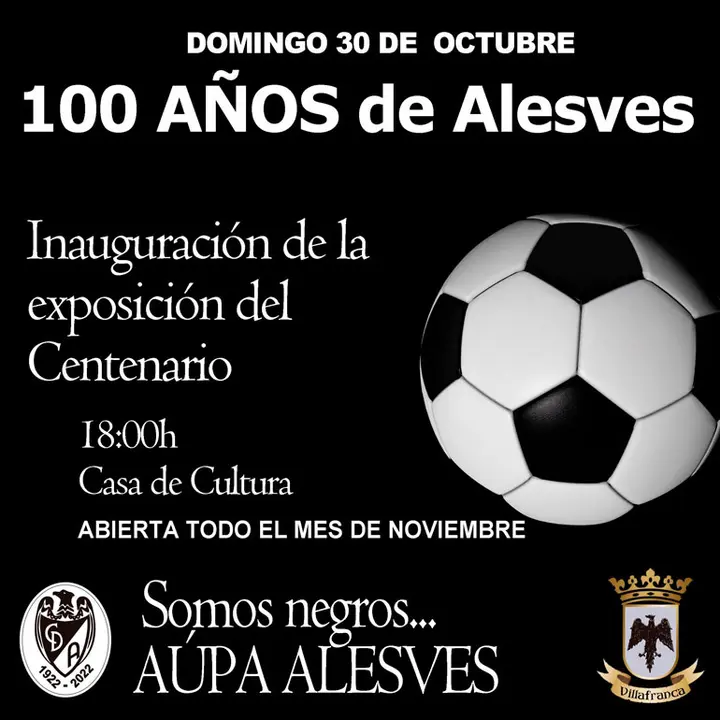Exposici&oacute;n en Villafranca &lsquo;100 a&ntilde;os del Alesves&rsquo;