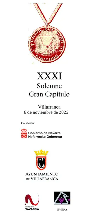 XXXI Cap&iacute;tulo General de la Cofrad&iacute;a del Vino de Navarra 2022 en Villafranca