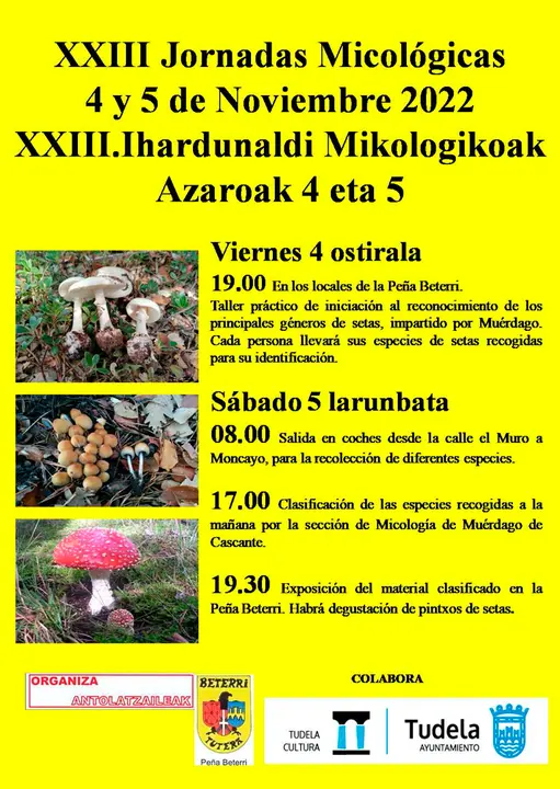 XXIII Jornadas micol&oacute;gicas en Tudela de la Pe&ntilde;a Beterri