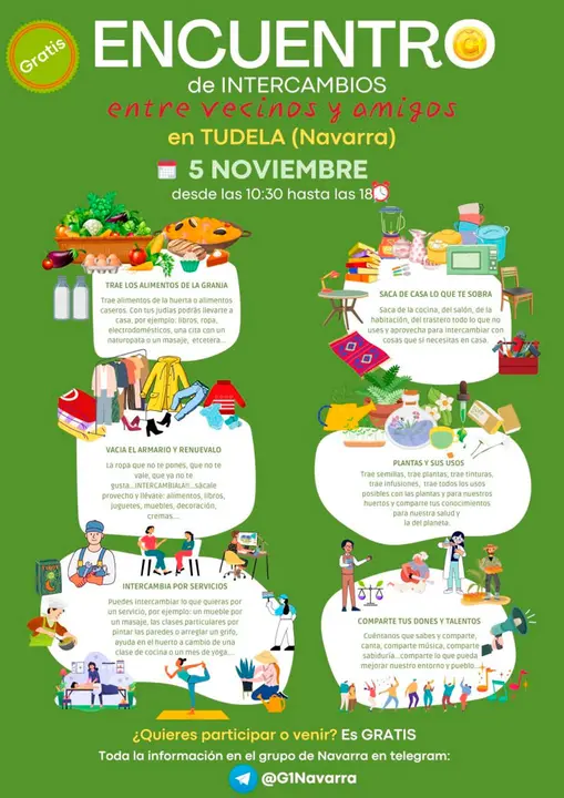 Encuentro de intercambios entre vecinos y amigos en Tudela
