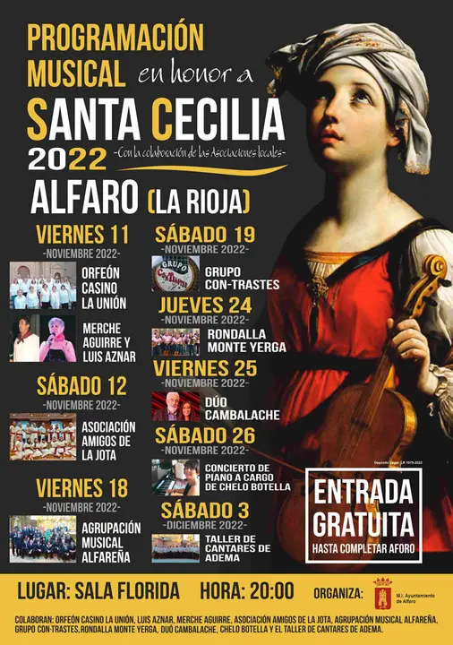 Santa Cecilia 2022 en Alfaro