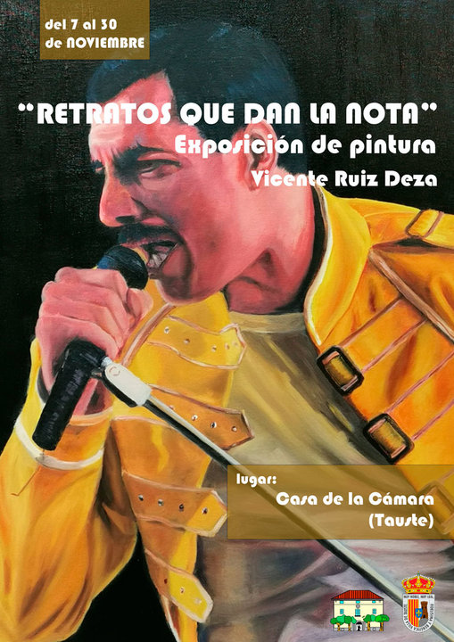 Exposición de pintura en Tauste ‘Retratos que dan la nota’ de Vicente Ruiz Deza