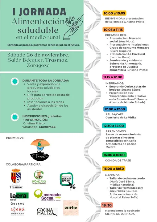 I Jornada Alimentaci&oacute;n saludable en el medio rural 2022 en Trasmoz