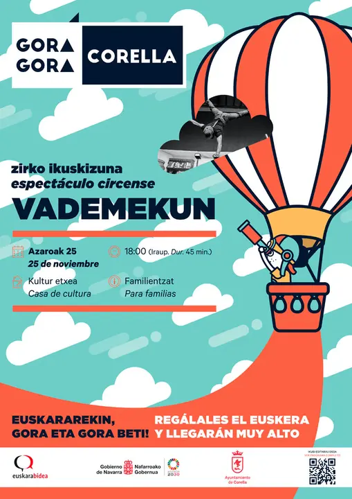 Espect&aacute;culo circense en euskera en Corella &lsquo;Vademekun&rsquo;
