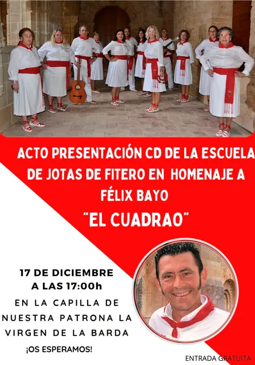 Presentaci&oacute;n en Fitero del disco de la Escuela de Jotas en homenaje a F&eacute;lix Bayo &lsquo;El Cuadrao&rsquo;