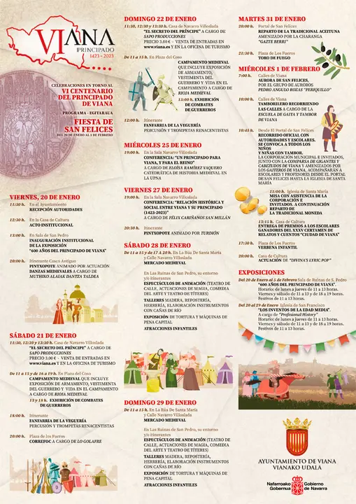 Cartel VI Centenario Principado y Fiesta San Felices en Viana