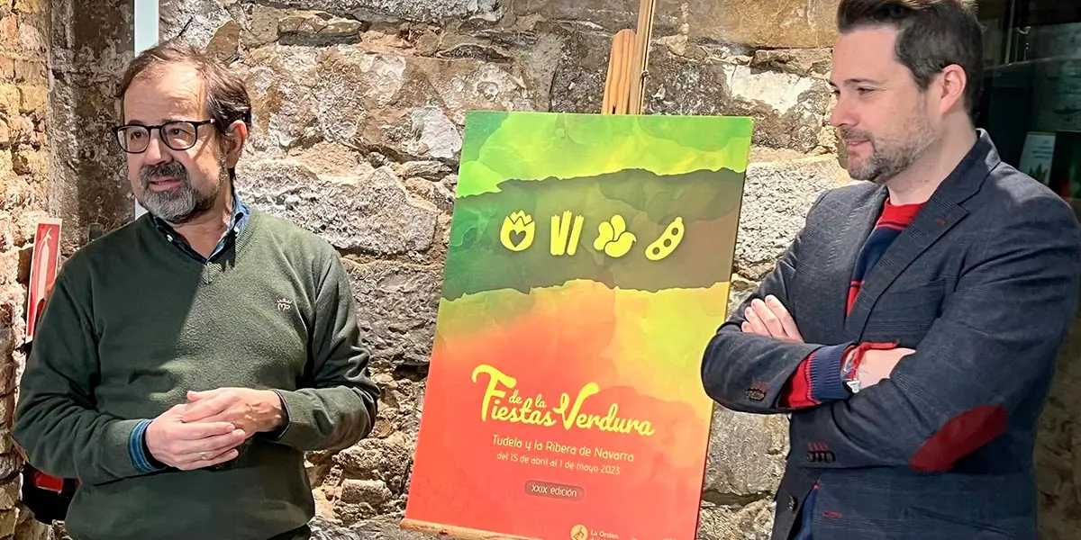 El presidente de la Orden del Volat&iacute;n, Emilio Garrido Saez, y el alcalde de Tudela Alejandro Toquero