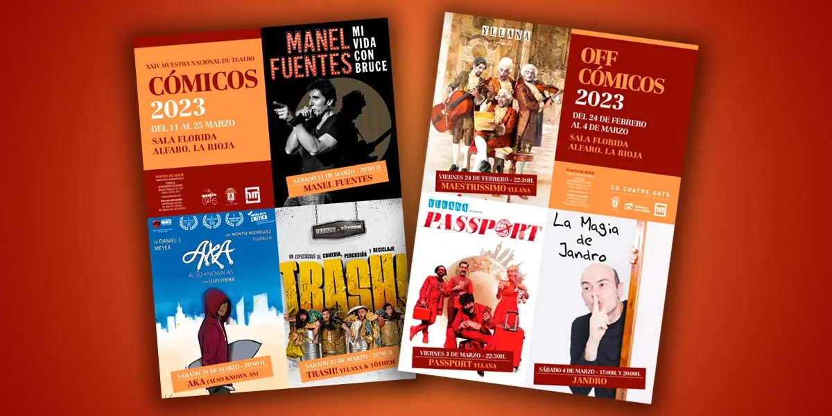 Carteles de C&oacute;micos y Off C&oacute;micos 2023 en Alfaro