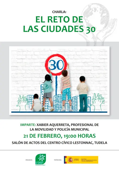 Charla en Tudela &lsquo;El reto de las ciudades 30&rsquo;