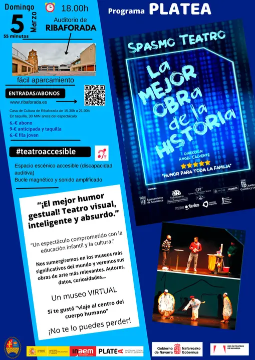 Ciclo Teatro en familia en Ribaforada &lsquo;La mejor obra de la historia&rsquo;