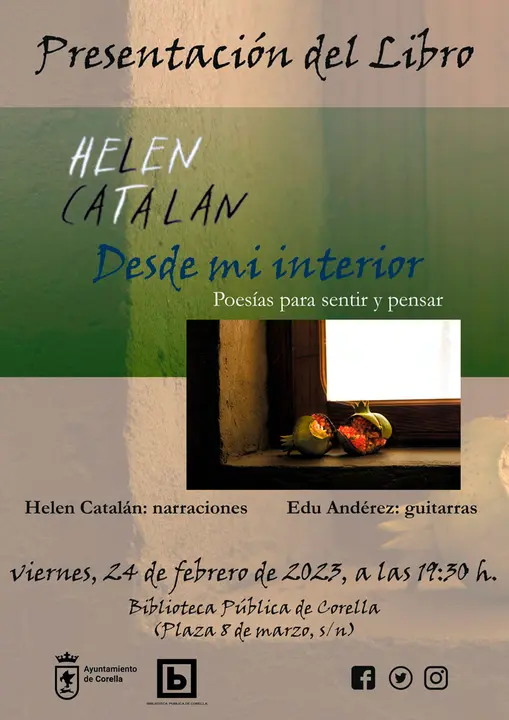 Presentaci&oacute;n en Corella del libro &lsquo;Desde mi interior. Poes&iacute;as para sentir y pensar&rsquo; de Helen Catal&aacute;n