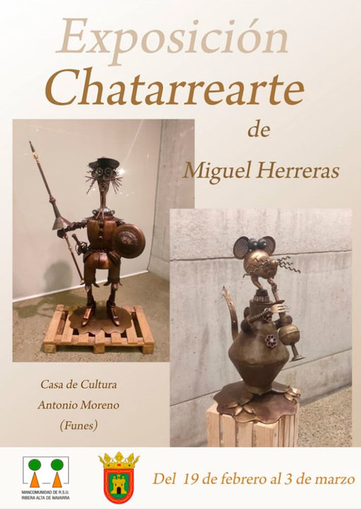 Exposición en Funes ‘Chatarrearte’ de Miguel Herreras