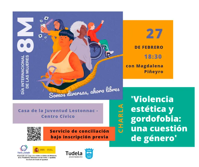 Charla&nbsp;en Tudela &lsquo;Violencia est&eacute;tica y gordofobia una cuesti&oacute;n de g&eacute;nero&rsquo;&nbsp;con Magdalena Pi&ntilde;eyro