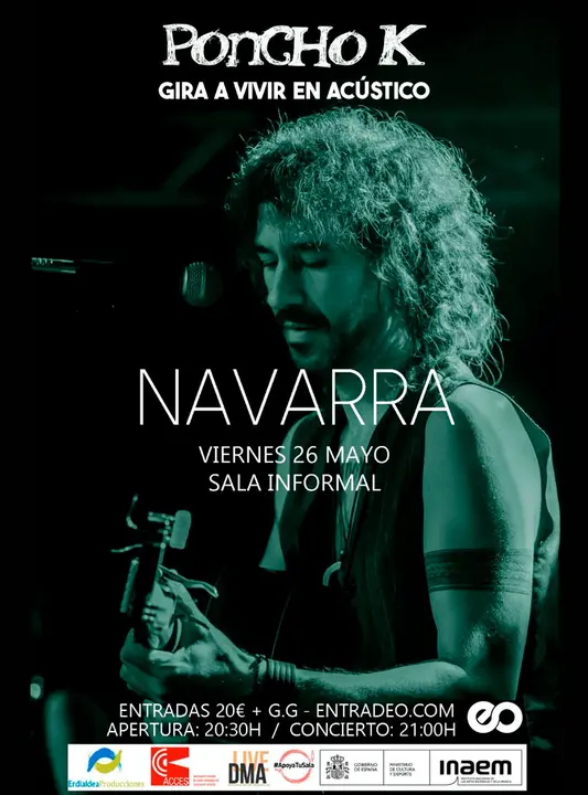 Concierto en Tafalla &lsquo;A vivir en ac&uacute;stico&rsquo; con Poncho K 