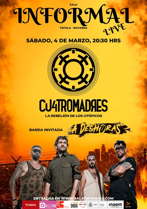 Concierto en Tafalla de Cuatro Madres + A Deshoras