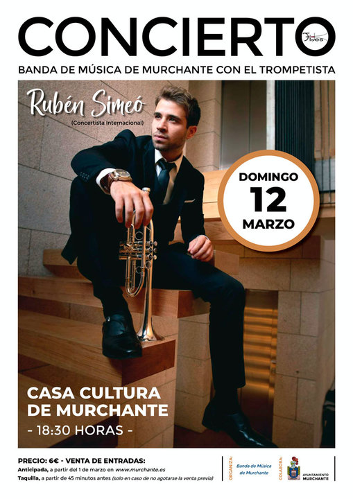 Concierto en Murchante de la Banda de Música de Murchante con el trompetista Rubén Simeó