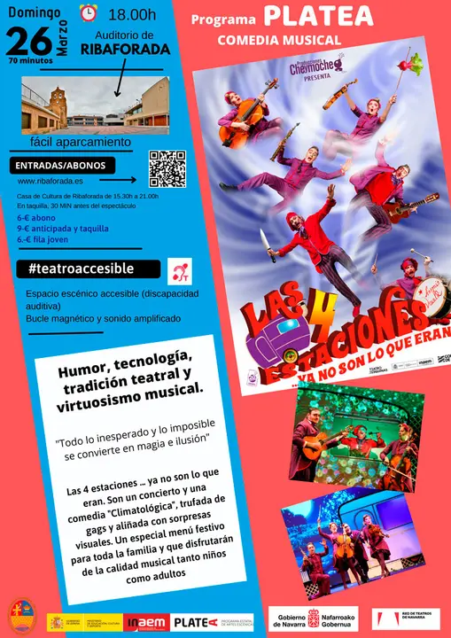 Ciclo Teatro en familia en Ribaforada Comedia musical &lsquo;Las 4 estaciones no son lo que eran&rsquo;