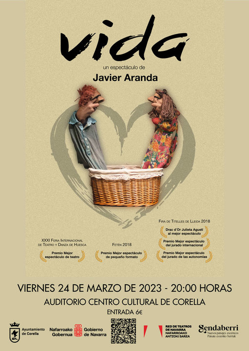 Teatro de títeres en Corella ‘Vida’ con Javier Aranda