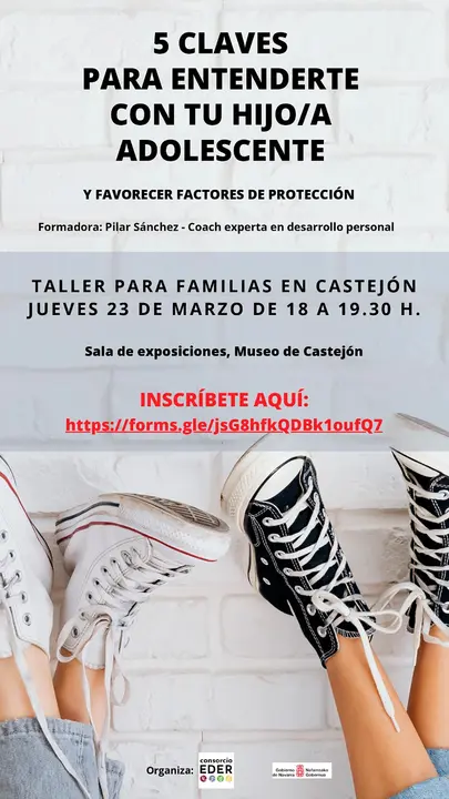 Taller para familias en Castej&oacute;n &lsquo;5 claves para entenderte con tu hijo:a adolescente&rsquo;