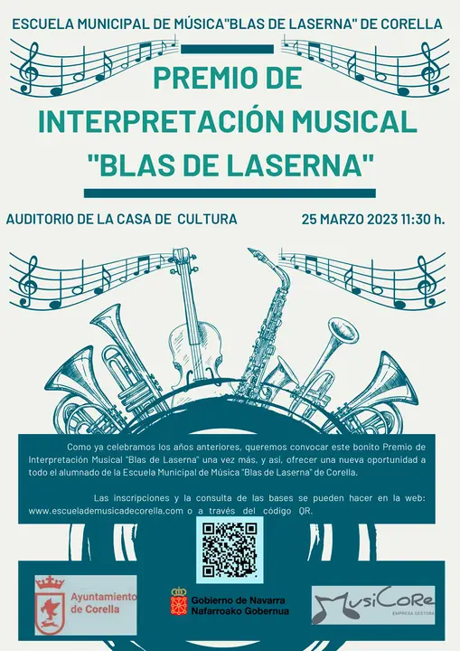 Premio de Interpretaci&oacute;n Musical &lsquo;Blas de Laserna&rsquo; 2023 en Corella