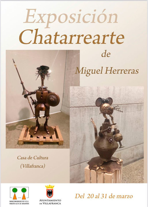 Exposición en Villafranca ‘Chatarrearte’ de Miguel Herreras