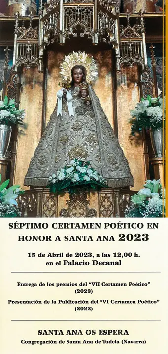 VII Certamen po&eacute;tico en honor a Santa Ana 2023 en Tudela