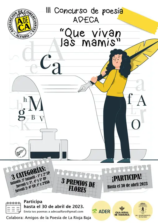 III Concurso de Poes&iacute;a Adeca 2023 en Alfaro