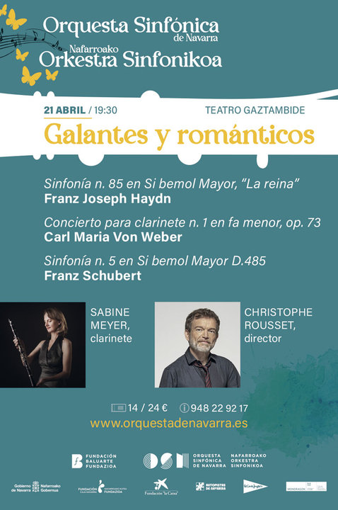 Concierto en Tudela de la Orquesta Sinfónica de Navarra ‘Galantes y románticos’