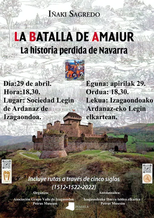 Presentaci&oacute;n en Ardanaz de Izagaondoa del libro &lsquo;La Batalla de Amaiur&rsquo; de I&ntilde;aki Sagredo