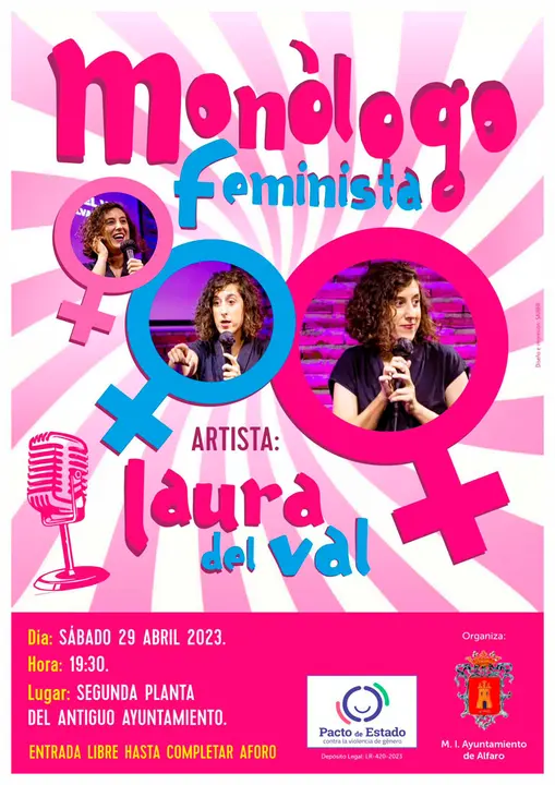 Mon&oacute;logo feminista en Alfaro con Laura del Val