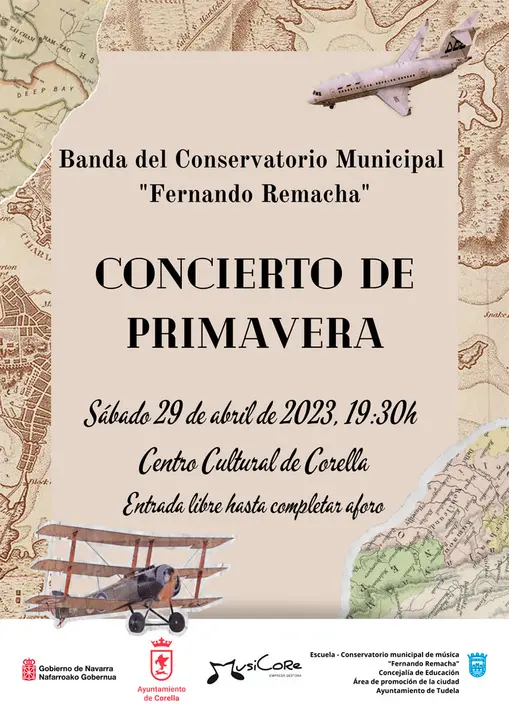 Concierto de primavera en Corella de la Banda del Conservatorio Municipal &lsquo;Fernando Remacha&rsquo; de Tudela