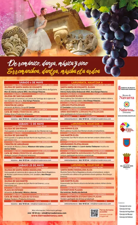 De rom&aacute;nico, danza, m&uacute;sica y vino 2023 en Tierras de Iranzu
