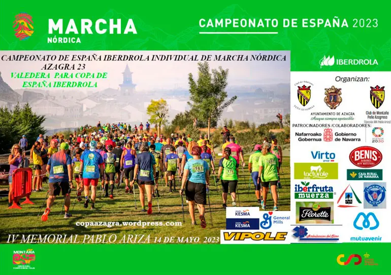 Campeonato de Marcha N&oacute;rdica IV Memorial Pablo Ariza 2023 en Azagra