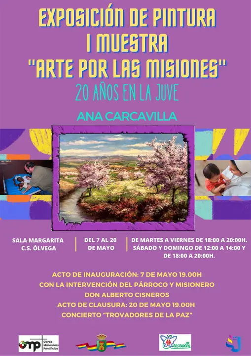 Exposici&oacute;n de pintura en &Oacute;lvega I Muestra &lsquo;Arte por las Misiones&rsquo; de Ana Carcavilla