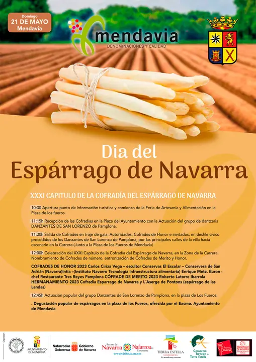 XXXI Cap&iacute;tulo de la Cofrad&iacute;a del Esp&aacute;rrago de Navarra 2023 en Mendavia