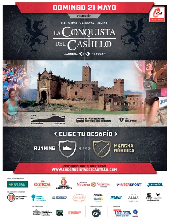 VI Carrera popular 8K &lsquo;La Conquista del Castillo de Javier&rsquo; 2023 en Sang&uuml;esa