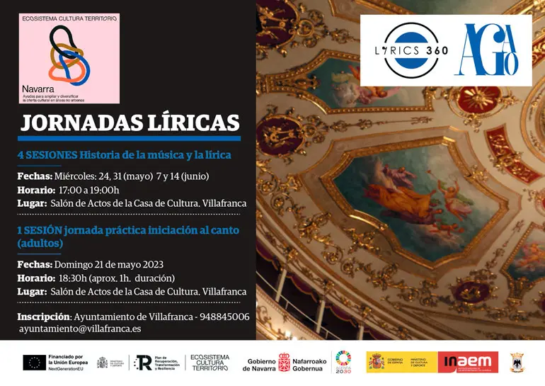 Jornadas l&iacute;ricas en Villafranca &lsquo;Historia de la m&uacute;sica y la l&iacute;rica&rsquo;