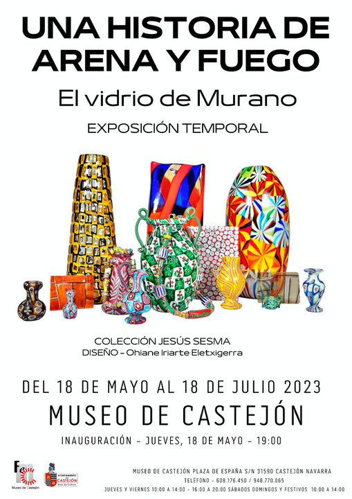 Exposición temporal en Castejón de vidrio de Murano ‘Una historia de arena y fuego’