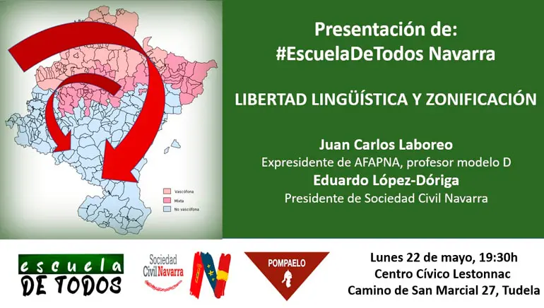Presentaci&oacute;n en Tudela de la Escuela de Todos Navarra Libertad ling&uuml;&iacute;stica y zonificaci&oacute;n