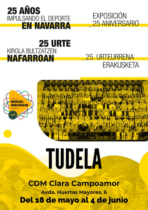 Exposición itinerante en Tudela ’25 años impulsando el deporte en Navarra’