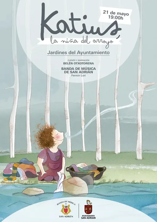 Concierto familiar en San Adri&aacute;n &lsquo;Katius, la ni&ntilde;a del arroyo&rsquo; con la Banda de M&uacute;sica de San Adri&aacute;n y la narradora Bel&eacute;n Otxotorena