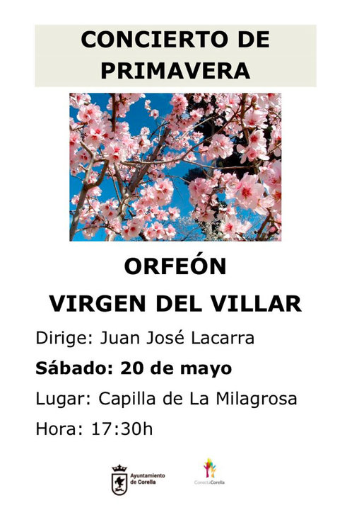 Concierto de primavera en Corella a cargo del Orfeón Virgen del Villar
