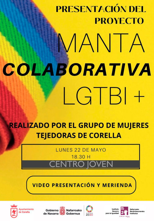Presentación en Corella del proyecto Manta colaborativa LGTBI+