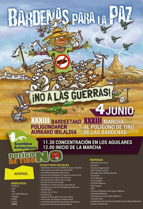 Cartel XXXIII Marcha Antipol&iacute;gono Bardenas 2023