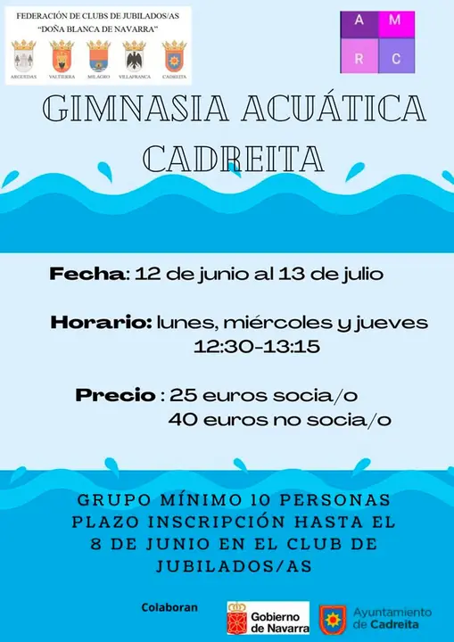 Curso en Cadreita de Gimnasia Acu&aacute;tica