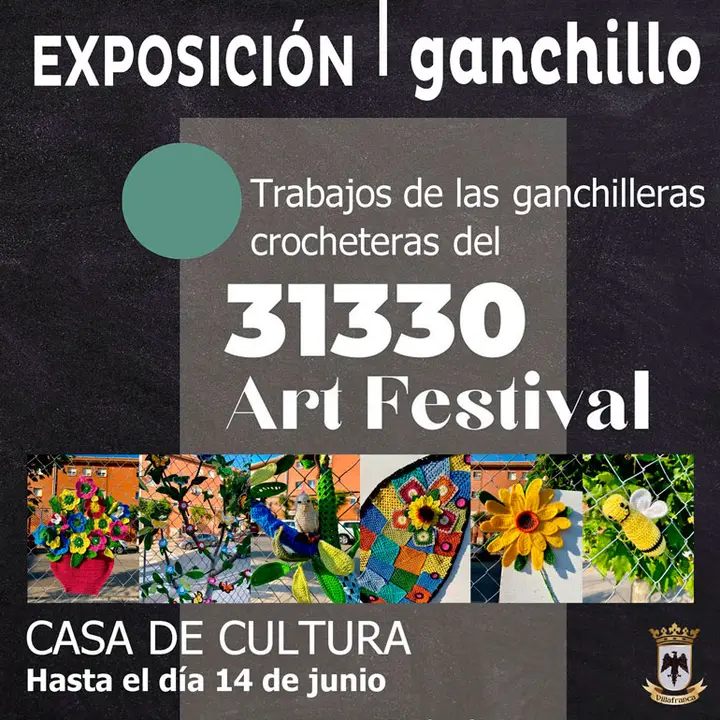Exposici&oacute;n de ganchillo en Villafranca del 31330 Art Festival