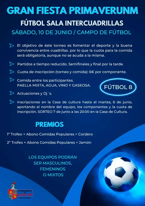 Torneo de f&uacute;tbol 8 intercuadrillas 2023 en Castej&oacute;n