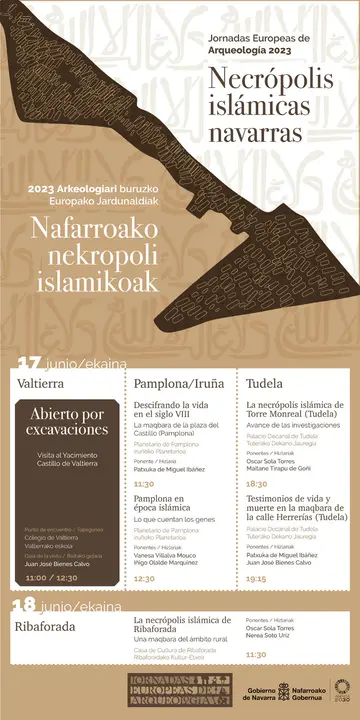 Jornadas Europeas de Arqueolog&iacute;a 2023 Necr&oacute;polis isl&aacute;micas navarras